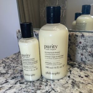 Philosophy Purity made simple one-step facial cleanser bundle 3 oz and 8 oz